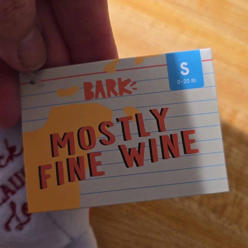 Bark Mostly‎ Fine Wine Dog Toy NWT Size S 0-20 pounds